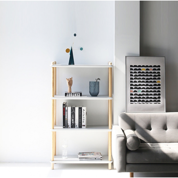 Fuurn Nordica 五層書架 (白色)